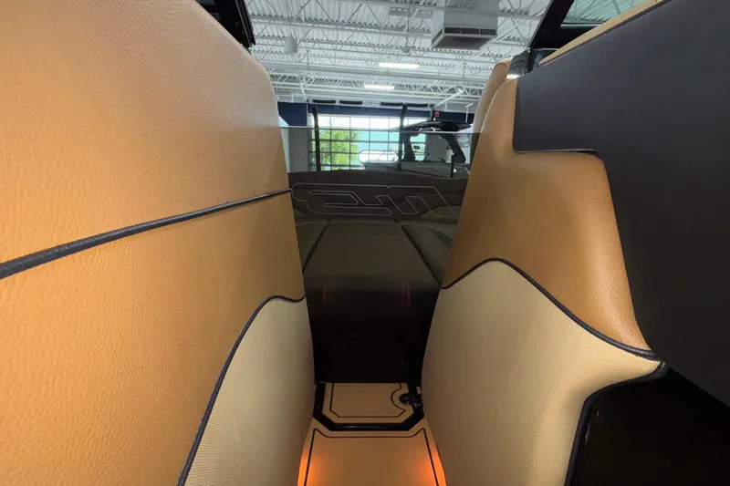 Slide: The Image of 2025 MB B52 25 Alpha interior with tan leather seats and modern design. - 42