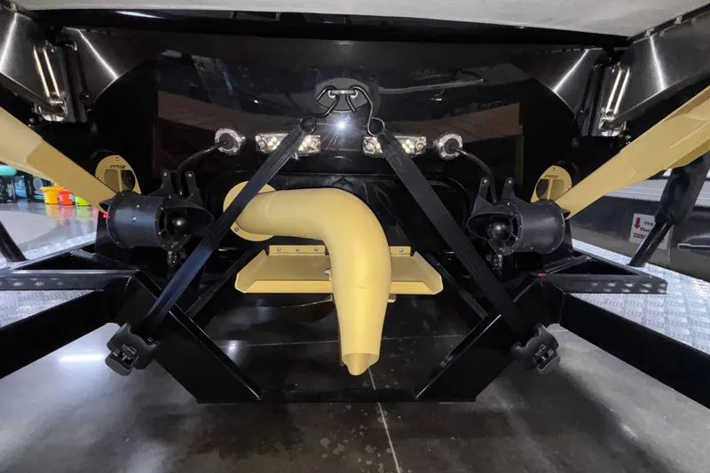 Slide: The Image of Rear view of 2025 MB B52 25 Alpha boat with advanced propulsion system. - 58