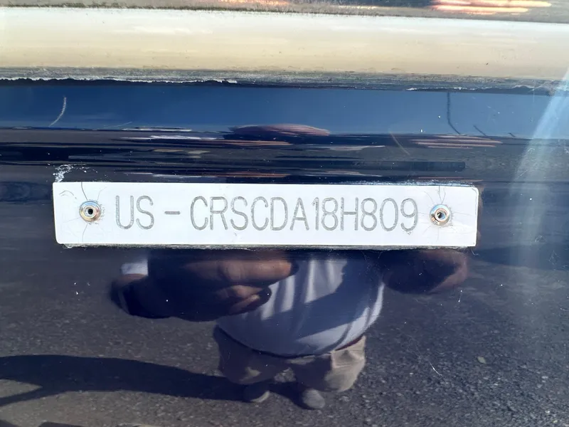 Slide: The Image of 2009 Cruisers 300 CXi Express boat hull identification number plate. - 30