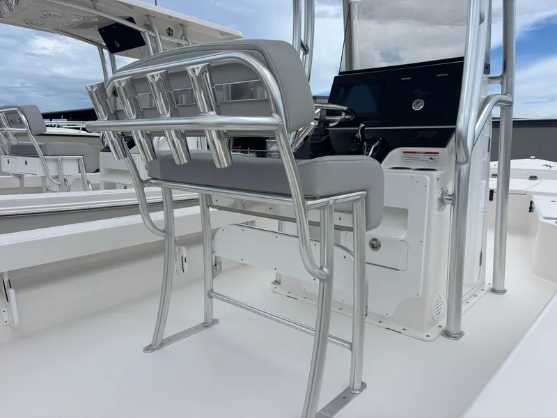 Slide: The Image of Storage compartment of 2026 Bay Rider 219 Bay boat with packaged items inside. - 6