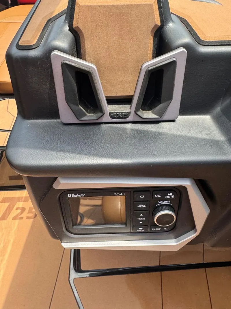 Slide: The Image of 2022 Axis T250 boat dashboard with Bluetooth-enabled MC-40 audio system. - 35