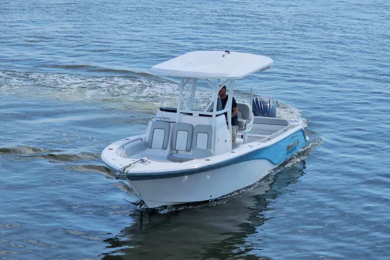 Slide: The Image of 2022 Sea Fox 249 Avenger boat cruising on calm waters. - 3