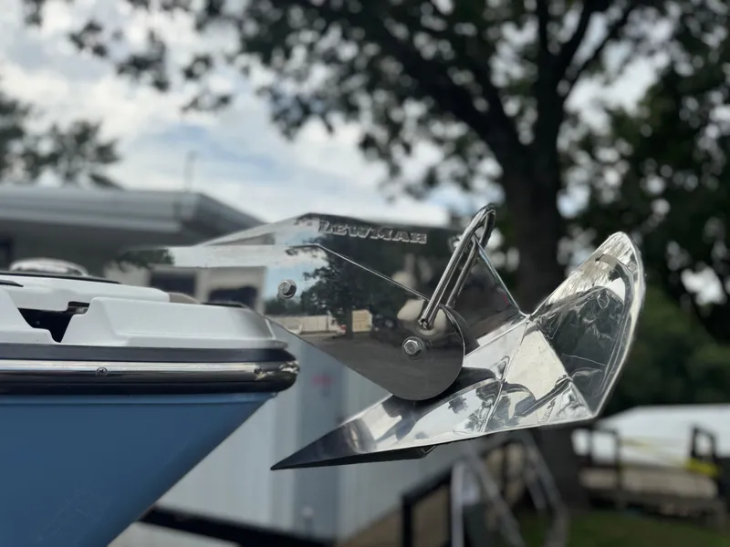 Slide: The Image of 2022 Monterey 278SS Super Sport boat anchor detail with blurred background. - 16