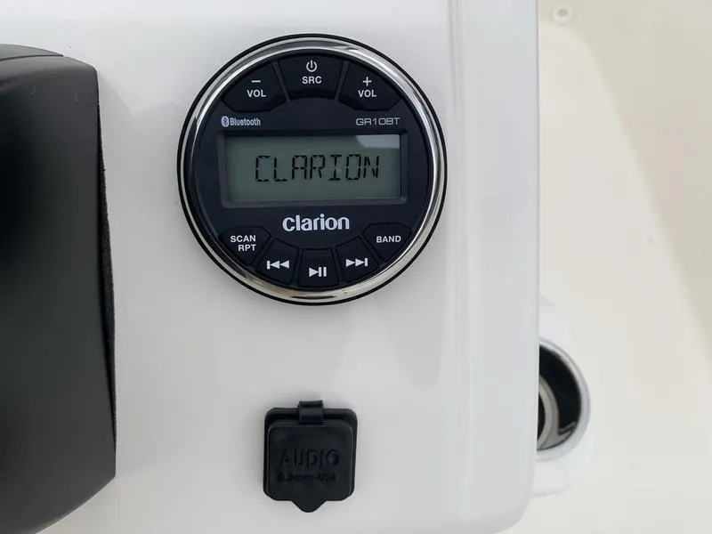 Slide: The Image of Fusion radio display on Bulls Bay 2000, 2026 model, tuned to 104.10 MHz FM. - 15