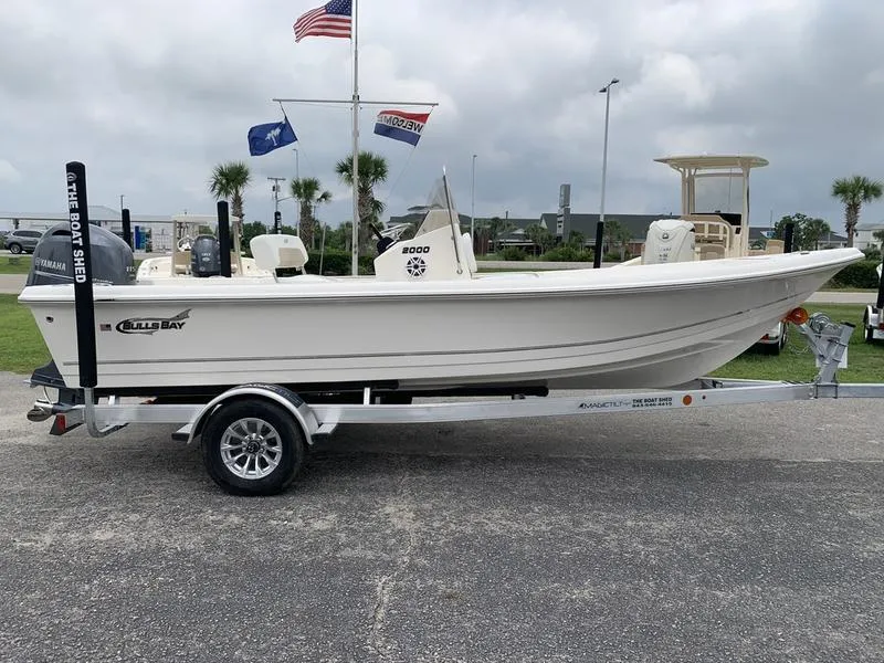 Slide: The Image of 2026 Bulls Bay 2000 boat with Yamaha outboard motor on trailer. - 5