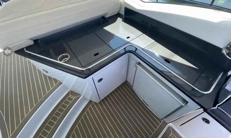 Slide: The Image of Luxurious interior of 2014 Formula 45 Yacht with sleek countertops and modern cabinetry. - 32