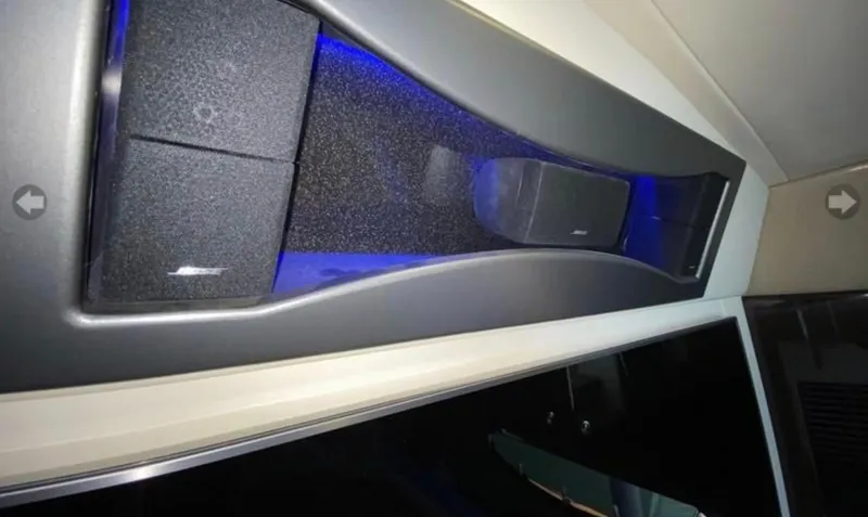 Slide: The Image of Bose speaker system inside 2014 Formula 45 Yacht with blue ambient lighting. - 37