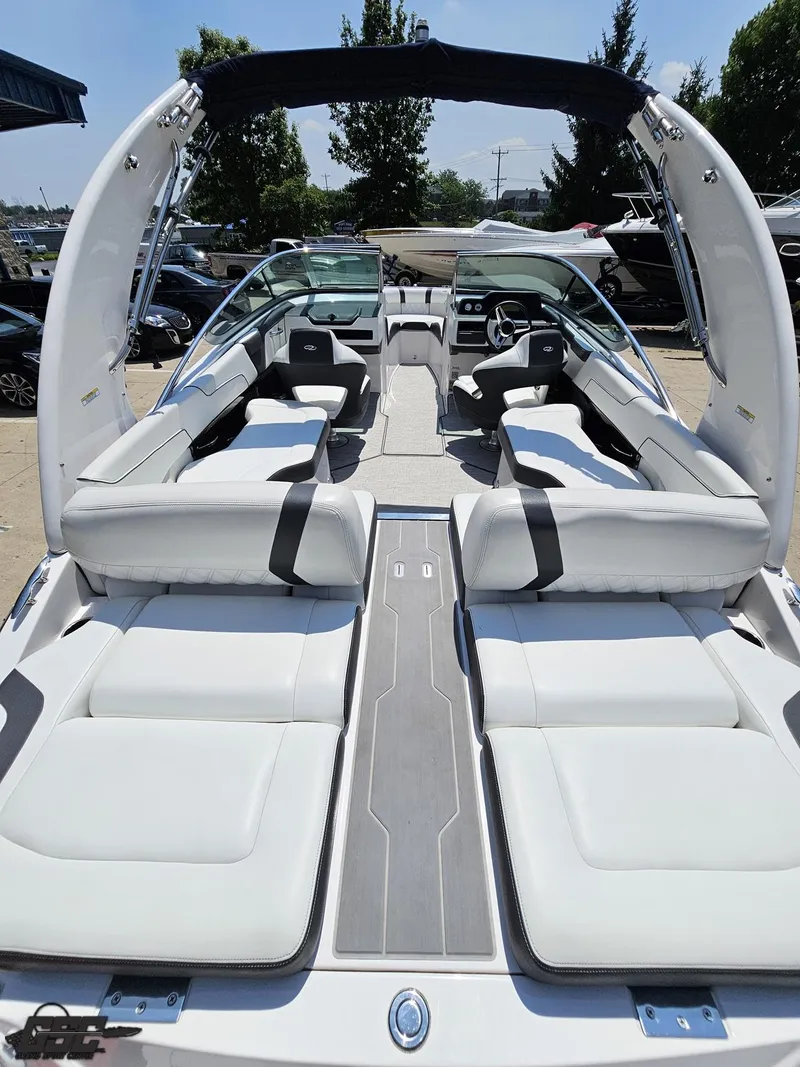 Slide: The Image of 2018 Regal 2300 Bowrider boat interior with spacious seating and sleek design. - 39