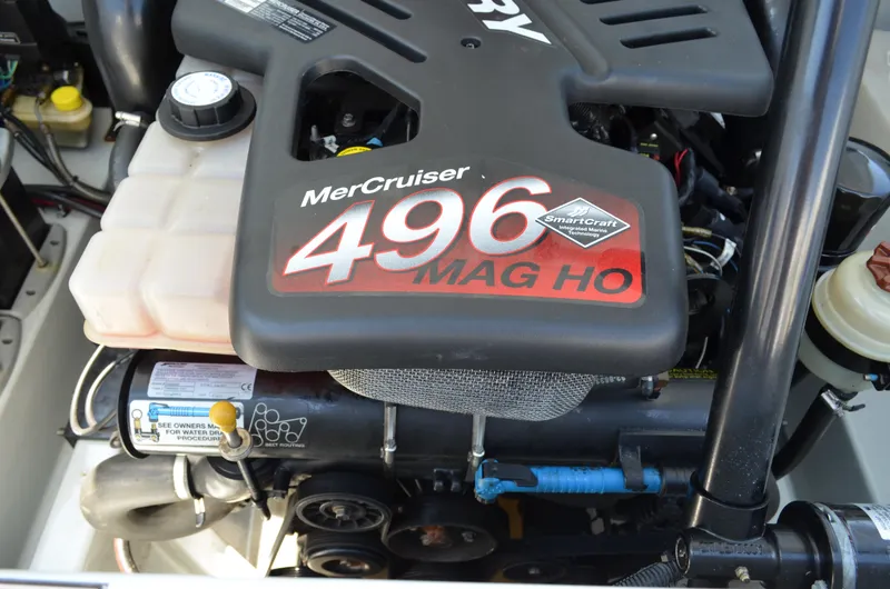 Slide: The Image of MerCruiser 496 MAG HO engine in 2008 Baja 26 Outlaw boat. - 14
