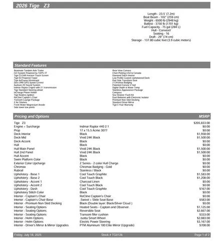 Slide: The Image of Tigé Z3 / Indmar Raptor 440 2026 - 6