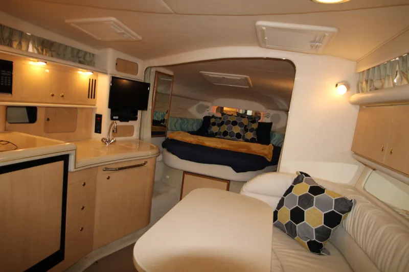 Slide: The Image of Interior of 2001 Sea Ray 340 Sundancer yacht. - 30