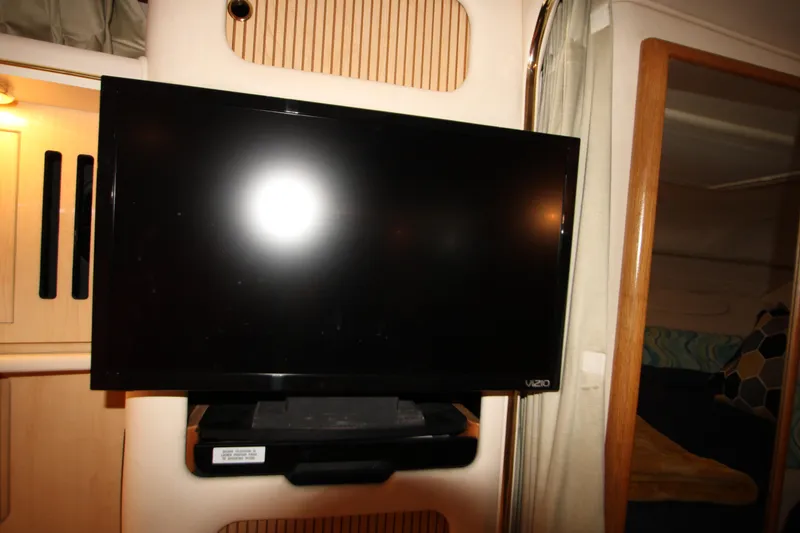 Slide: The Image of Interior of 2001 Sea Ray 340 Sundancer with TV. - 47