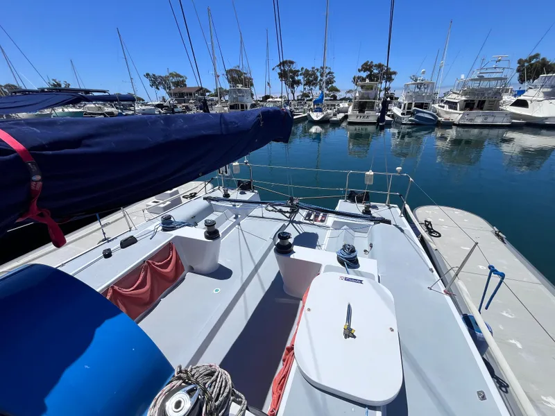 Slide: The Image of Sailboat docked in marina, Class 40 Antrim Design, 2009 model, sunny day. - 12