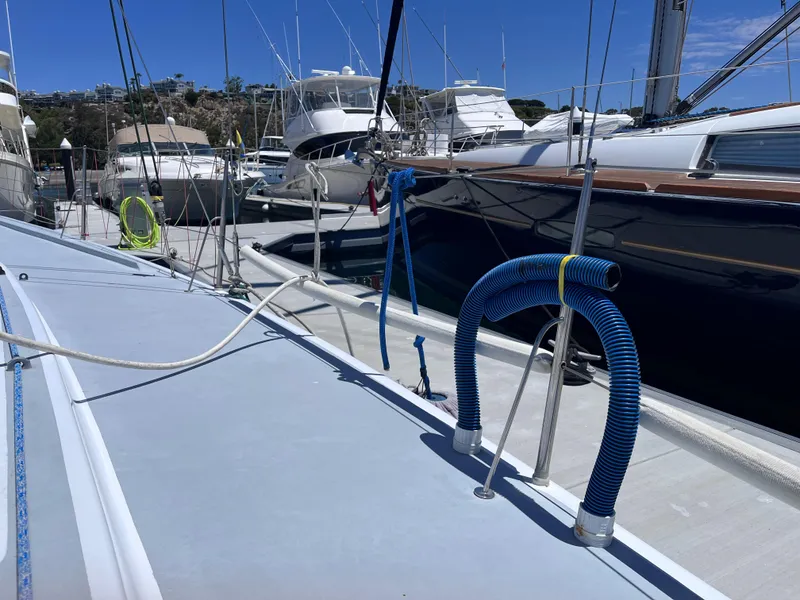 Slide: The Image of Sailboat deck view at marina, featuring Class 40 Antrim Design, 2009 model. - 48