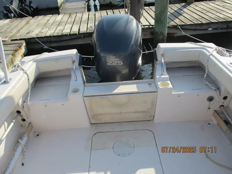 Slide: The Image of 1998 Grady-White 226 Seafarer WA boat with Yamaha 225 engine at dock. - 3