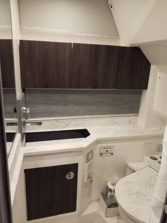 Slide: The Image of Modern bathroom interior in 2020 Formula 430 Super Sport Crossover yacht. - 30