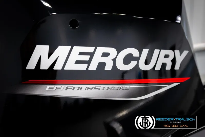 Slide: The Image of Mercury EFI FourStroke engine detail on Lund 1600 Fury Tiller, 2026 model. - 29