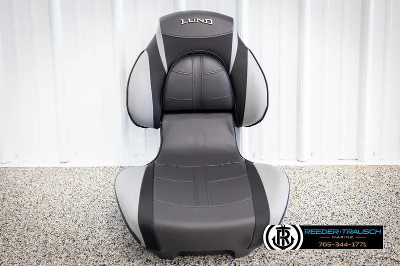 Slide: The Image of Gray and black Lund boat seat for 2026 Lund 1600 Fury Tiller. - 34