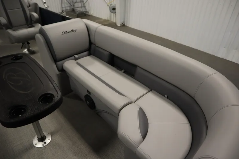 Slide: The Image of Luxurious seating on 2025 Bentley Pontoons 240 Navigator with sleek design and comfort. - 12