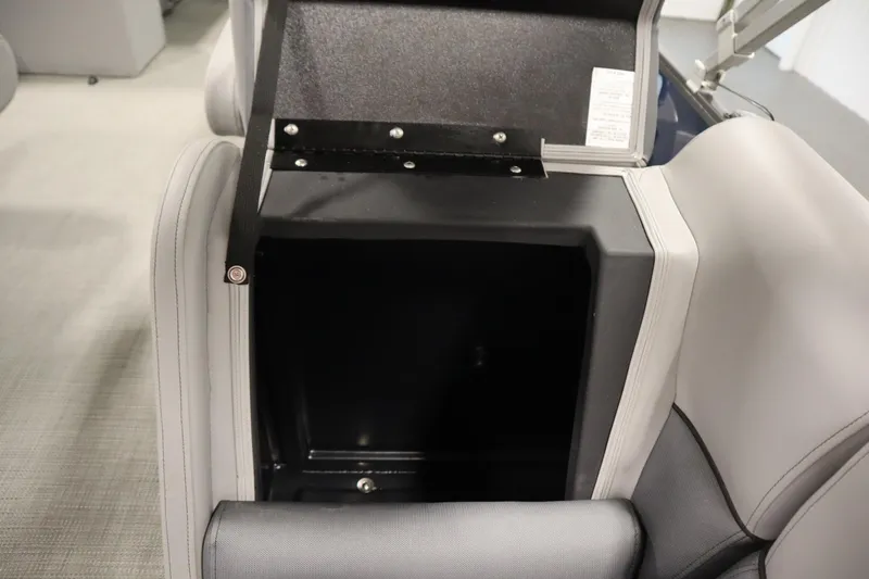 Slide: The Image of Open storage compartment in 2025 Bentley Pontoons 240 Navigator boat. - 35