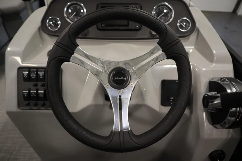 Slide: The Image of Control panel of 2025 Bentley Pontoons 220 Fish-N-Cruise with JBL audio system. - 20