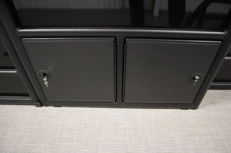 Slide: The Image of Open storage compartment in 2025 Bentley Pontoons 220 Fish-N-Cruise boat. - 39