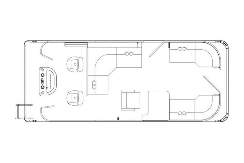 Slide: The Image of Floor plan of 2025 Bentley Pontoons 220 Fish-N-Cruise, showcasing seating and layout. - 45