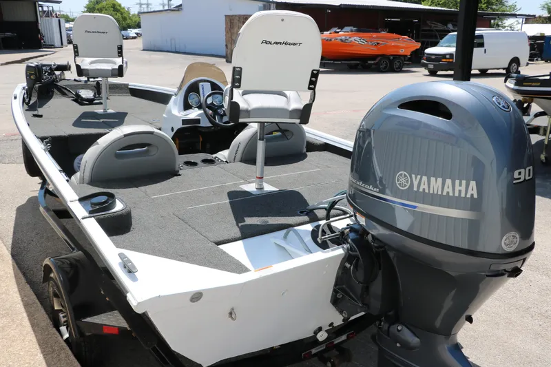 Slide: The Image of 2018 Polar Kraft Bass America TX175 Pro Bass boat with Yamaha 90 engine. - 6
