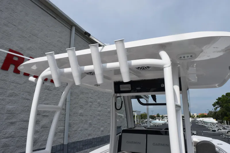 Slide: The Image of 2026 Sea Hunt Gamefish 30 boat with forward seating and rod holders. - 8