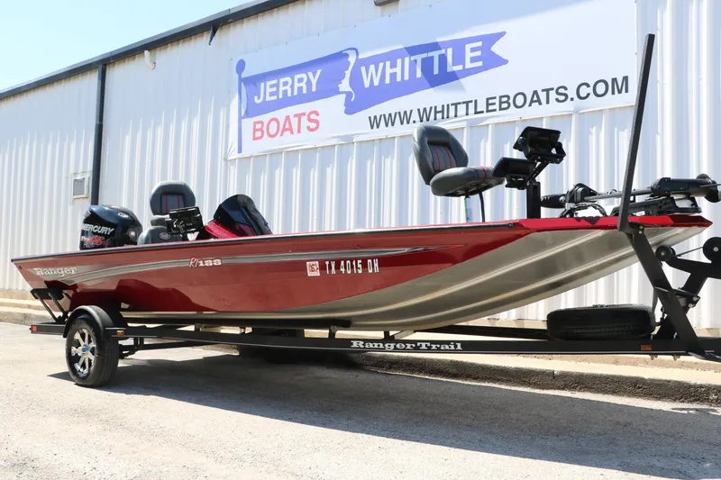 Slide: The Image of 2016 Ranger RT 188 boat on trailer at Jerry Whittle Boats dealership. - 4