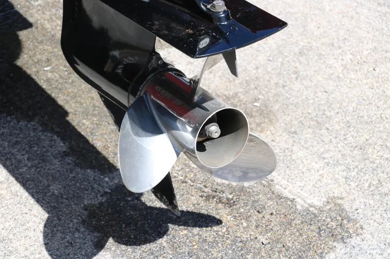 Slide: The Image of Propeller of a 2016 Ranger RT 188 boat on concrete surface. - 9