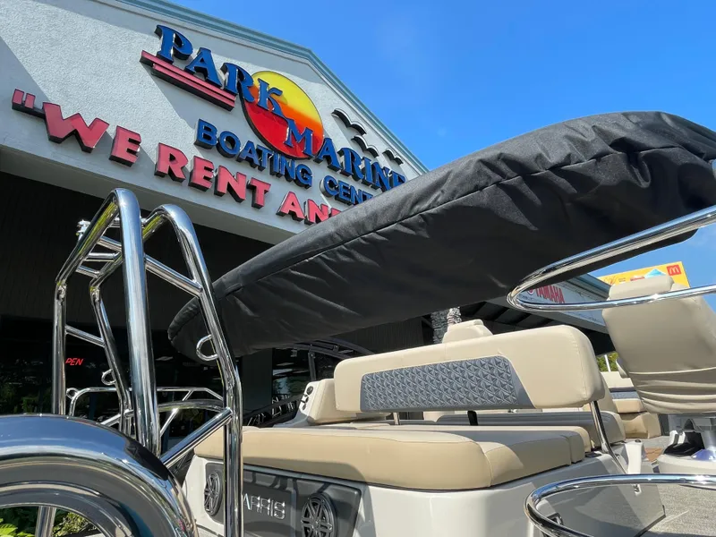 Slide: The Image of 2026 Harris Solstice 230 boat at Park Marine Boating Center rental facility. - 18