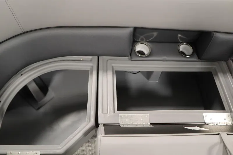 Slide: The Image of Interior storage compartments of 2025 Bentley Pontoons 243 Navigator Tri-toon boat. - 31