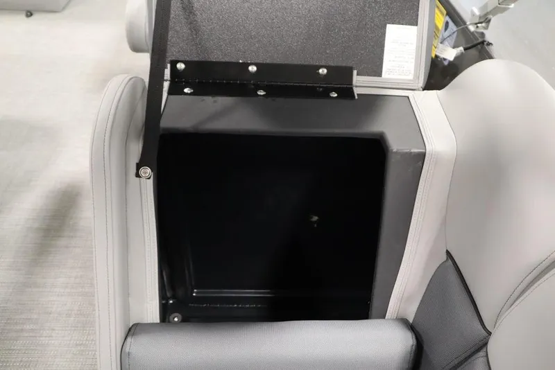 Slide: The Image of Open storage compartment in 2025 Bentley Pontoons 243 Navigator Tri-toon boat. - 33
