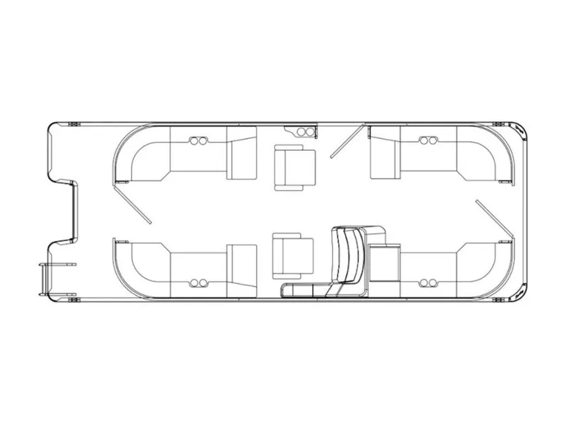 Slide: The Image of Floor plan of 2025 Bentley Pontoons 243 Navigator Tri-toon, showcasing seating and layout. - 39