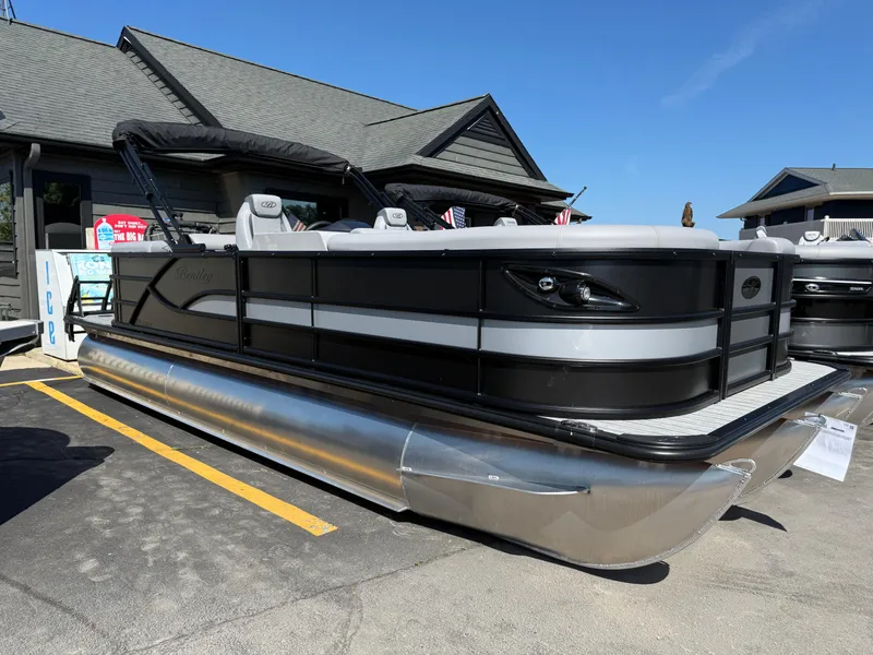 The Image of 2026 Bentley Pontoons Legacy 223 Navigator, sleek design, parked outdoors, sunny day. - 0