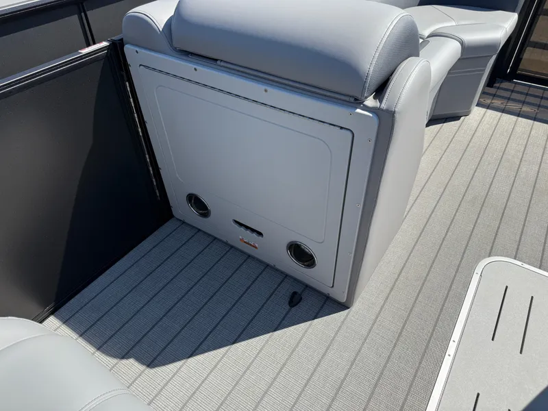 Slide: The Image of 2026 Bentley Pontoons Legacy 223 Navigator interior seating with sleek, modern design. - 29