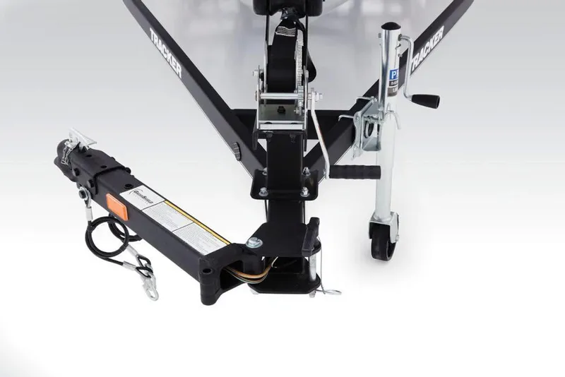 Slide: The Image of Trailer hitch of 2017 Tracker Pro Team 175 TXW boat, featuring sturdy construction and safety chains. - 14