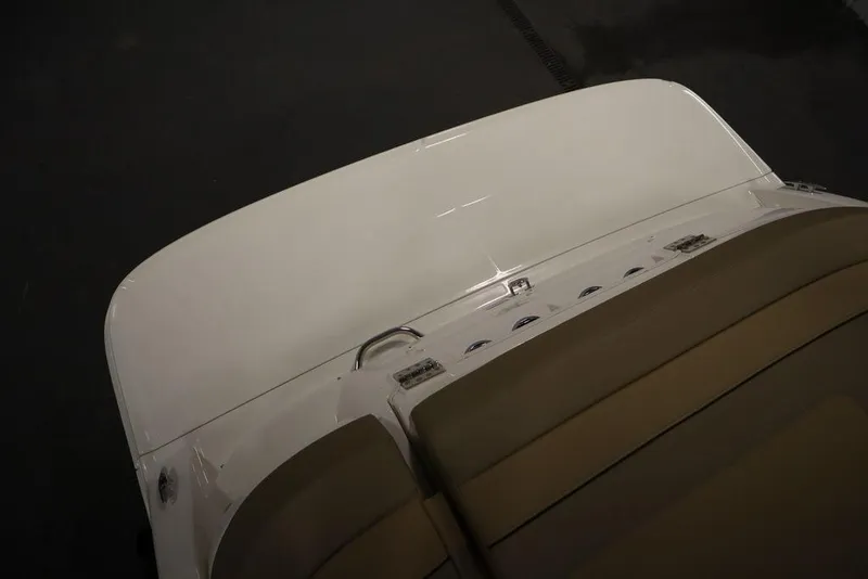 Slide: The Image of 2024 Bayliner VR5 Bowrider boat stern with seating and swim platform. - 46