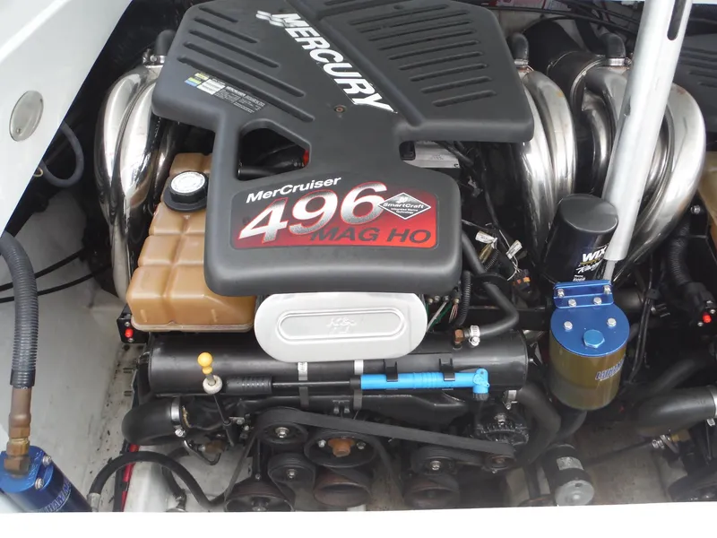 Slide: The Image of MerCruiser 496 MAG HO engine in 2003 Baja 36 Outlaw boat. - 35