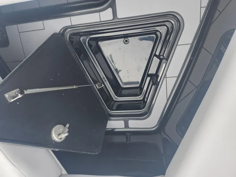 Slide: The Image of Hatch detail of 2020 Aviara AV32 I/O boat, showcasing sleek design and functionality. - 31