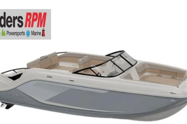 Slide: The Image of 2025 Bayliner D22I boat with sleek design, showcased by Leaders RPM. - 61