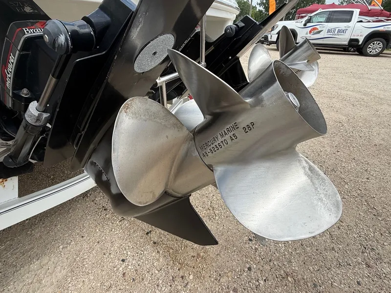 Slide: The Image of Close-up of a Mercury Marine propeller on a 1997 Formula 280SS boat. - 10