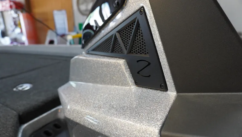 Slide: The Image of 2024 Ranger Z518 Ranger Cup Equipped boat detail with sleek design and textured finish. - 12