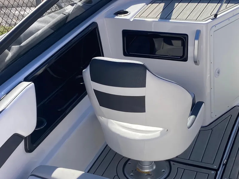 Slide: The Image of 2024 Yamaha Boats 195S interior with sleek seating and modern design. - 6