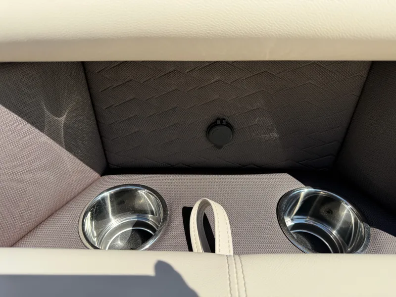 Slide: The Image of Cup holders in 2026 Bentley Pontoons Elite 220 Admiral boat interior. - 11