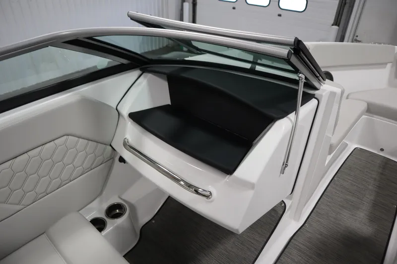 Slide: The Image of 2025 Four Winns H1 Freedom boat interior with sleek seating and modern design. - 31