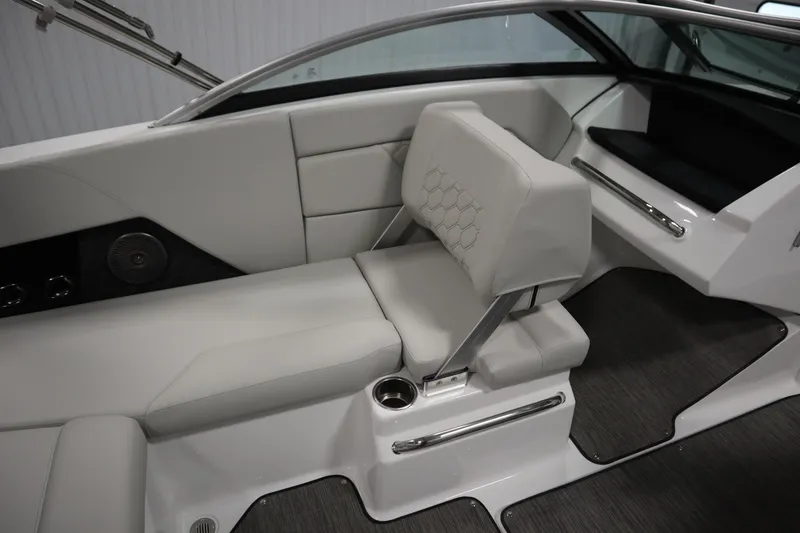 Slide: The Image of 2025 Four Winns H1 Freedom boat interior with sleek seating and modern design. - 36