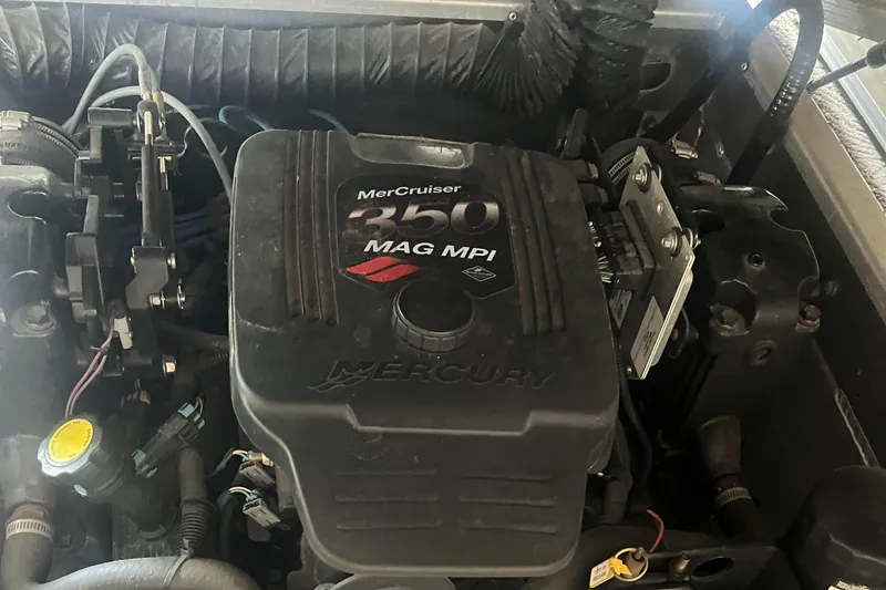 Slide: The Image of Engine of a 2006 Bennington 2575RL I/O with MerCruiser 350 MAG MPI. - 12