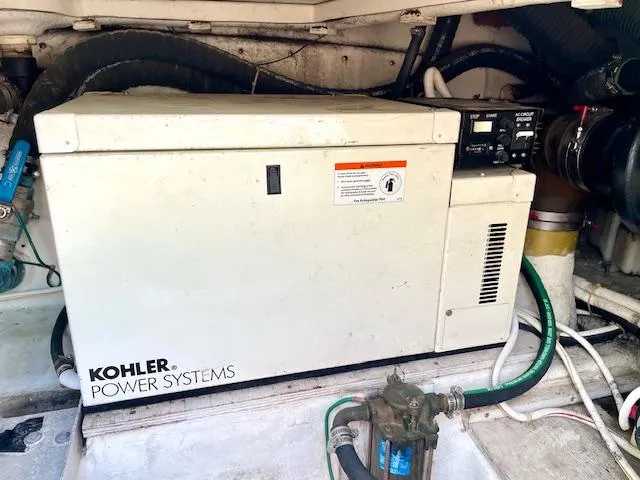 Slide: The Image of Kohler power system in 2003 Carver 360 Sport Sedan engine room. - 47